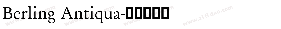 Berling Antiqua字体转换